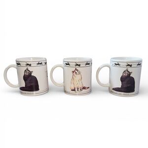 Cat Design Ceramic Mug Set